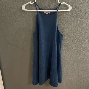 Blue suede dress